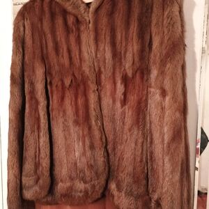 Elegant Brown Fur Poncho